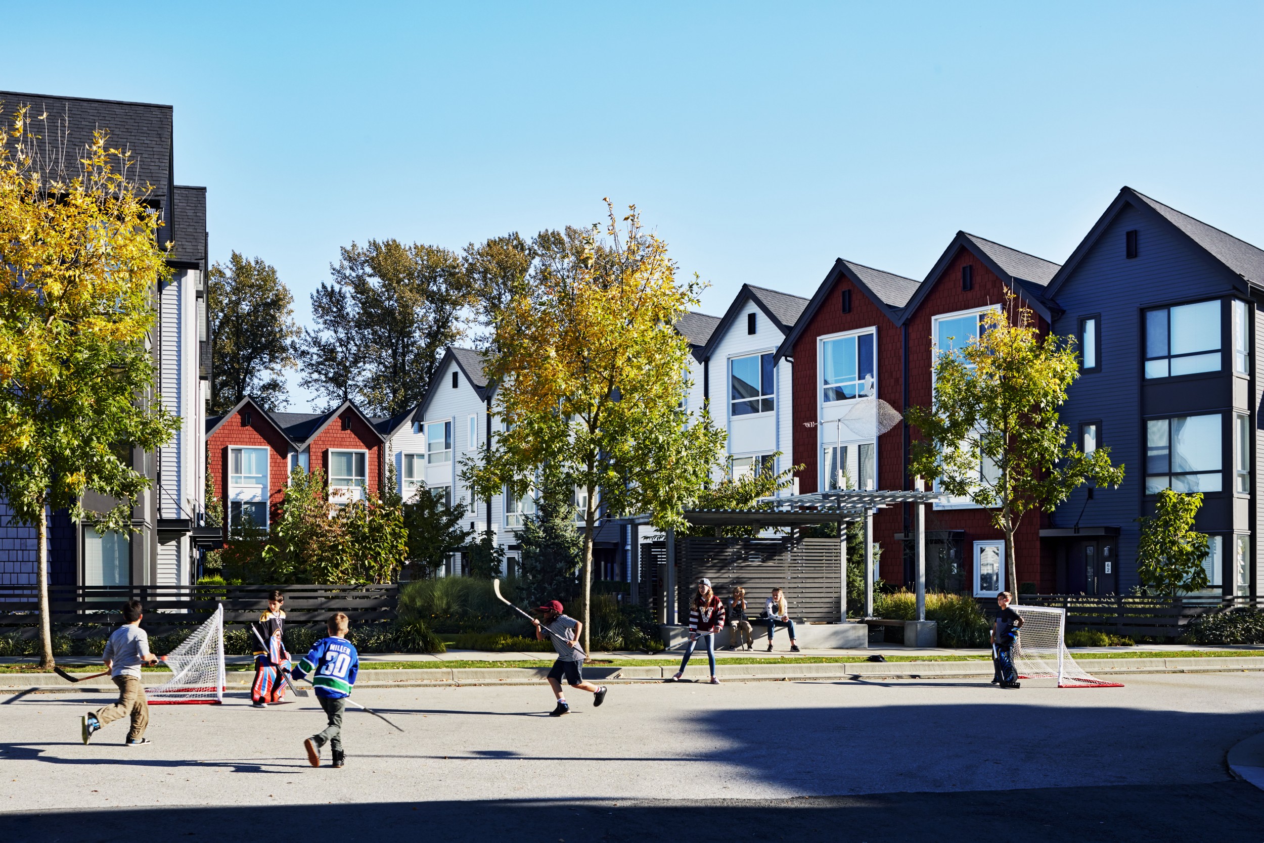 Port Coquitlam Homes Fremont Blue Townhomes Hockey Game
